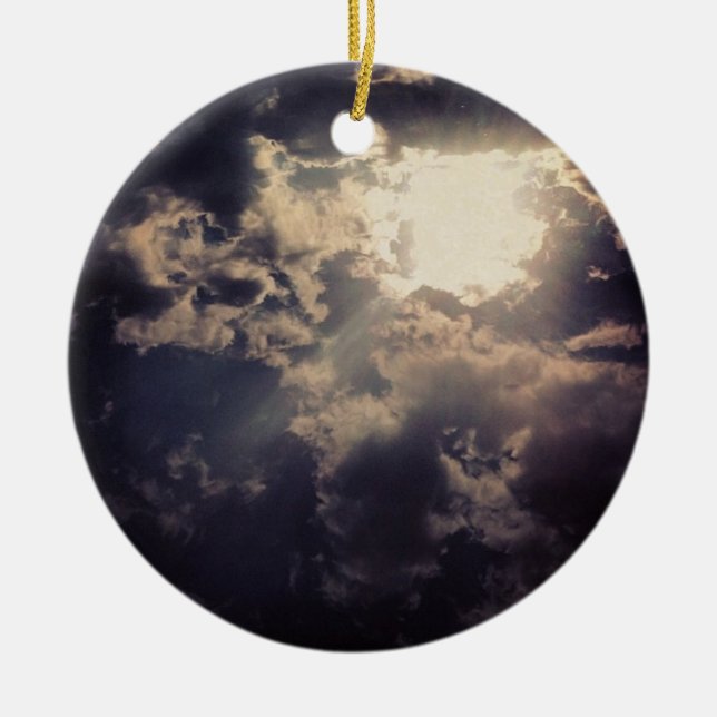 Weihnachtsmorgen-Verzierung Keramikornament (Vorne)