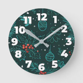 Weihnachtsmotiv Ersetzen mit dem Bild Runde Wanduhr