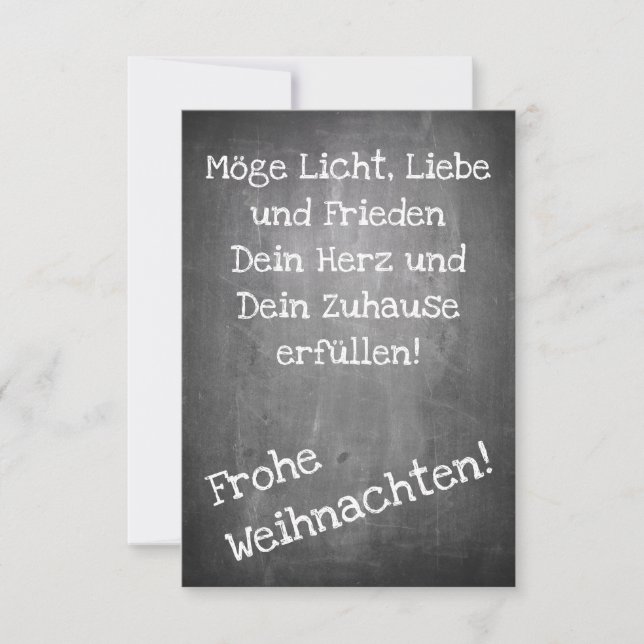 Weihnachtsmotiv im Chalkboard-Stil - XMAS (Vorderseite)