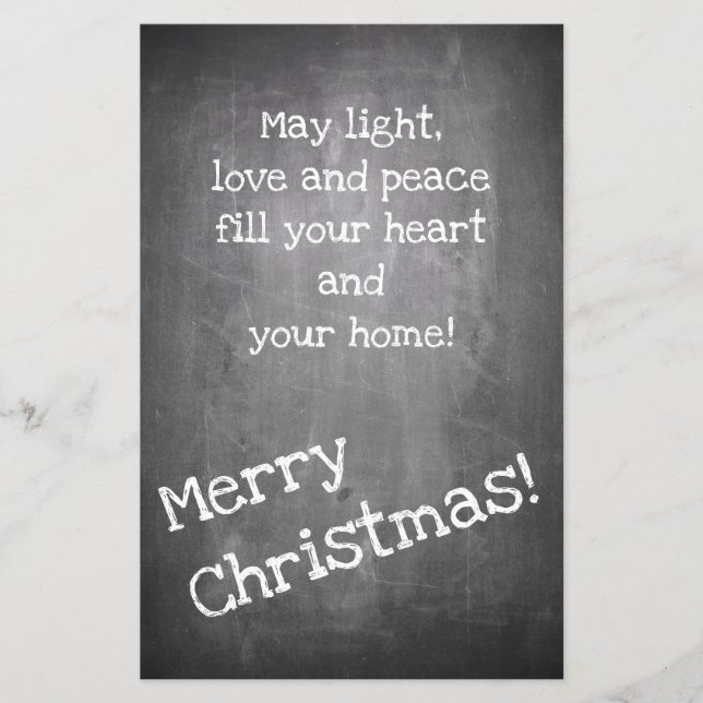 Weihnachtsmotiv im Chalkboard-Stil - XMAS (Vorderseite)