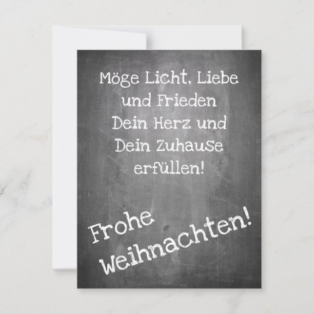 Weihnachtsmotiv im Chalkboard-Stil - XMAS (Vorderseite)