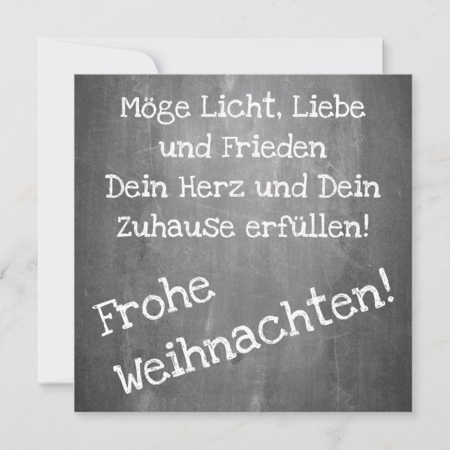 Weihnachtsmotiv im Chalkboard-Stil - XMAS (Vorderseite)
