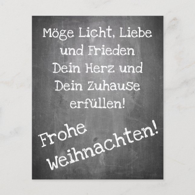 Weihnachtsmotiv im Chalkboard-Stil - XMAS (Vorderseite)