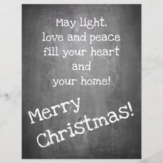 Weihnachtsmotiv im Chalkboard-Stil - XMAS (Vorderseite)