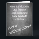 Weihnachtsmotiv im Chalkboard-Stil - XMAS-Karte Karte<br><div class="desc">Weihnachtsmotiv im Chalkboard-Stil mit den Worten Frohe Weihnacht in Deutsch,  Spanisch,  Französisch,  Englisch</div>