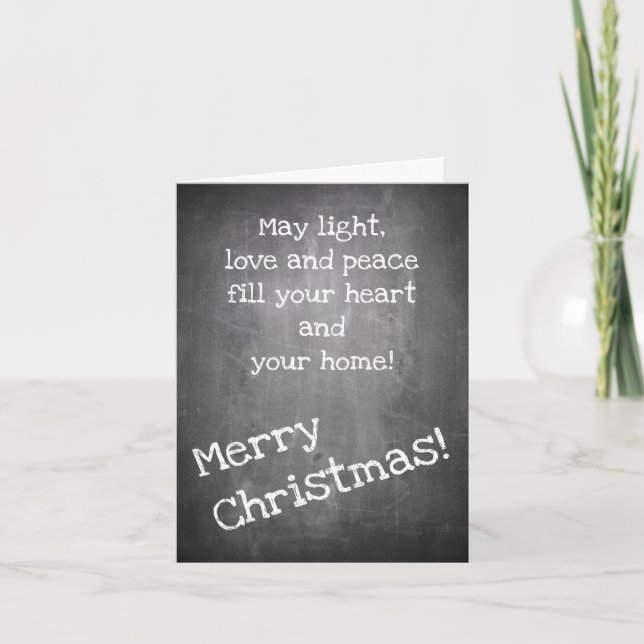 Weihnachtsmotiv im Chalkboard-Stil - XMAS-Karte Karte (Vorderseite)