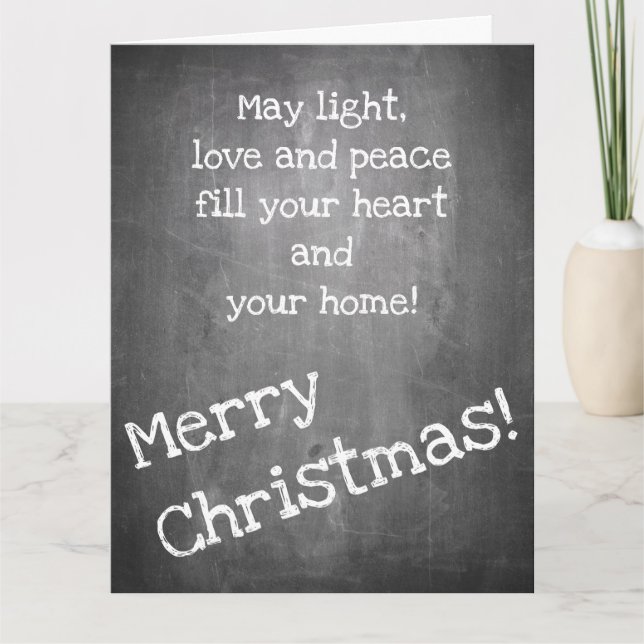 Weihnachtsmotiv im Chalkboard-Stil - XMAS-Karte Karte (Vorderseite)