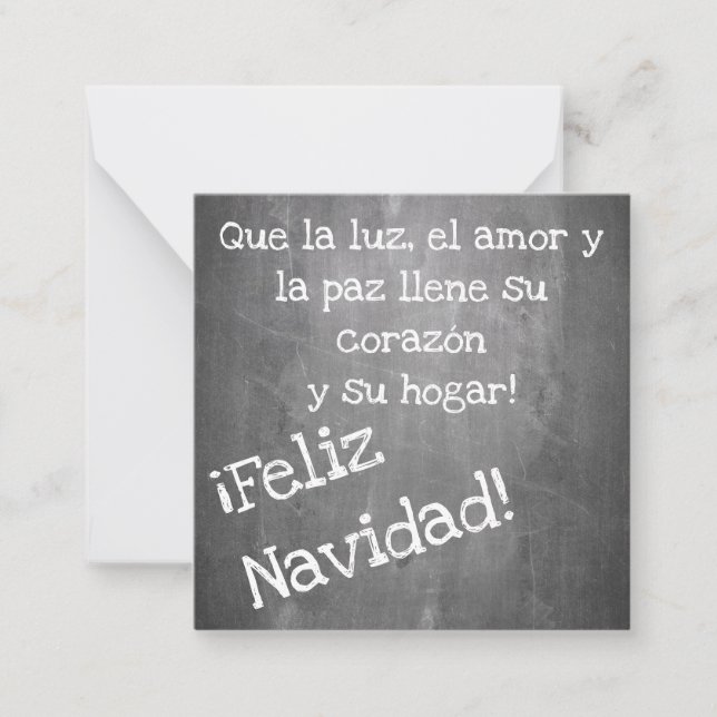 Weihnachtsmotiv im Chalkboard-Stil - XMAS Mitteilungskarte (Vorderseite)