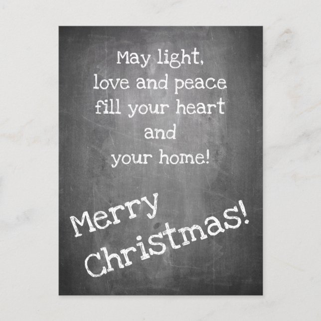 Weihnachtsmotiv im Chalkboard-Stil - XMAS Postcar Postkarte (Vorderseite)