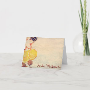 Weihnachtsmotiv mit Früchten... Feiertagskarte