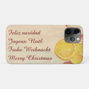Weihnachtsmotiv mit Früchten im pastellfarbenen Vi Case-Mate iPhone Hülle