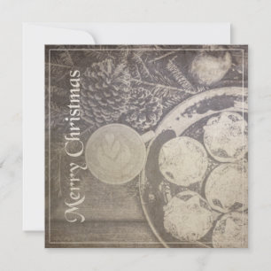 Weihnachtsmotiv mit Keksen und Kaffee