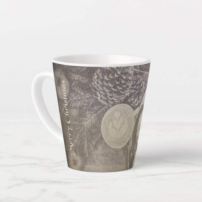 Weihnachtsmotiv mit Keksen und Kaffee Milchtasse (Linke Ecke)