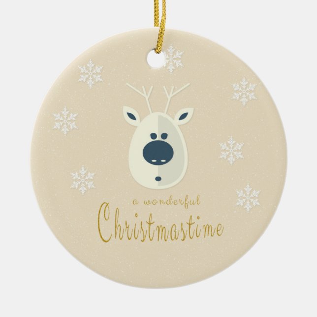 Weihnachtsmotiv No. 4 Keramik Ornament (Vorne)