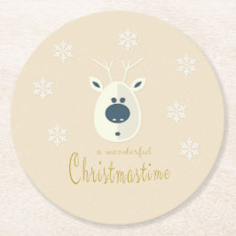 Weihnachtsmotiv No. 4 Runder Pappuntersetzer