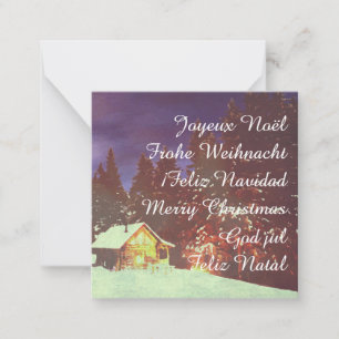 Weihnachtsmotiv Winterwunderland Mitteilungskarte