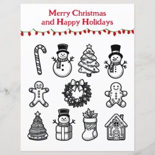 Weihnachtsmotive Kinder Malbuch