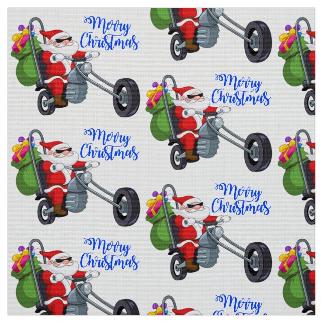 Weihnachtsmotorrad santa stoff (Muster)