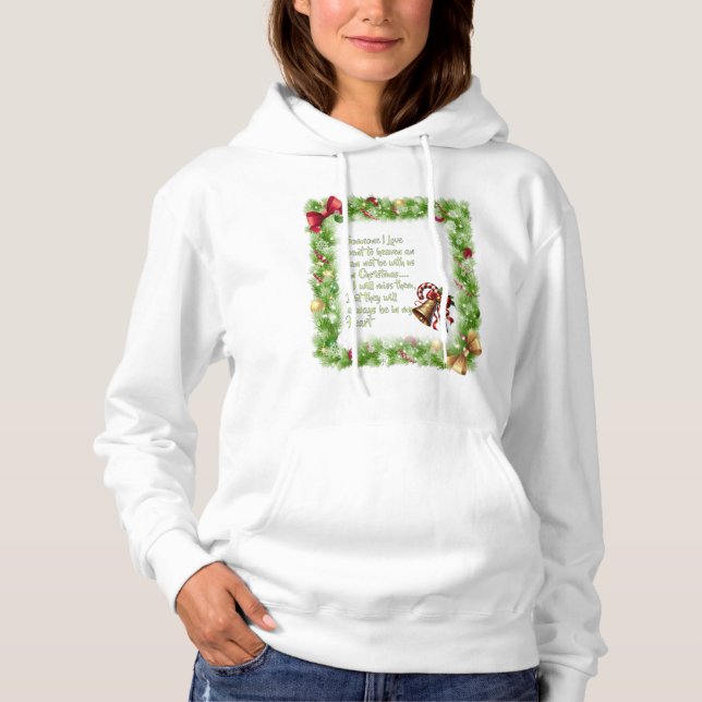 Weihnachtsmotto Hoodie (Vorderseite)