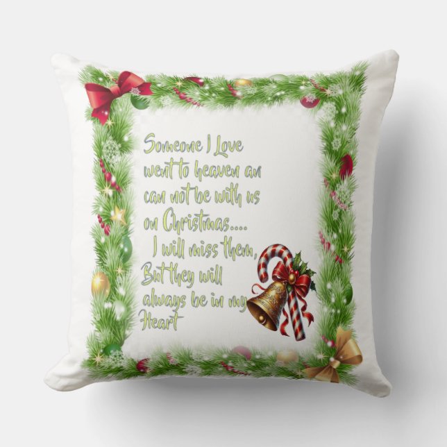 Weihnachtsmotto Kissen (Vorderseite)