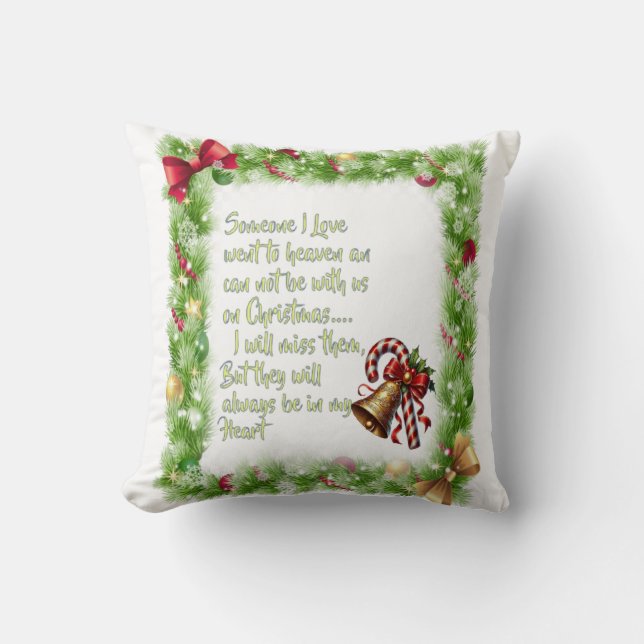 Weihnachtsmotto Kissen (Vorderseite)