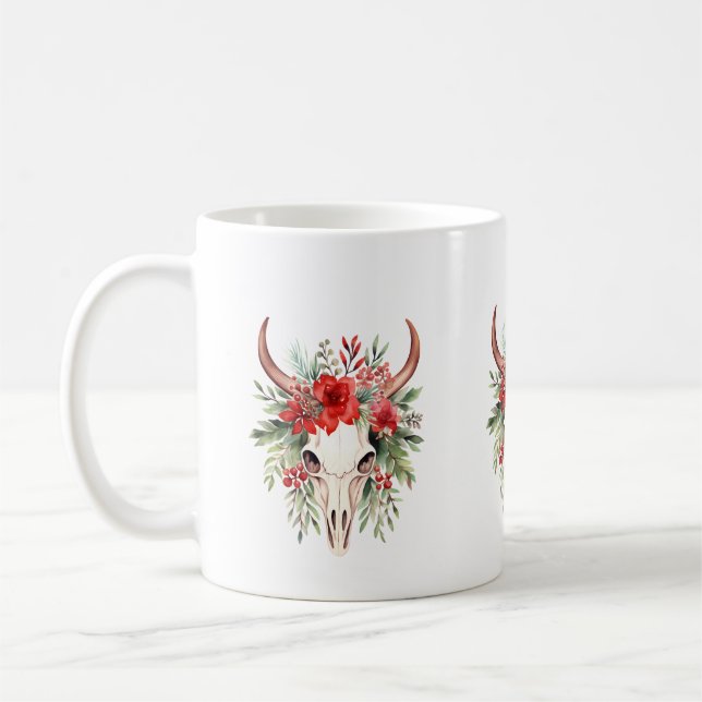 Weihnachtsmöwe Blume Kaffeetasse (Links)
