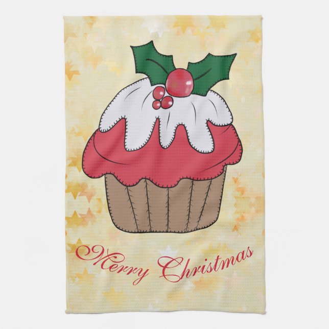 Weihnachtsmuffin Geschirrtuch (Vertikal)