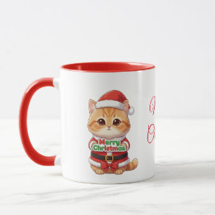 Weihnachtsmug für Katzenliebhaber Tasse