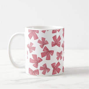 Weihnachtsmug mit rosa Schleifen Kaffeetasse