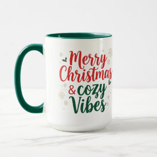 Weihnachtsmug mit zweifarbigem Design, festliches Tasse