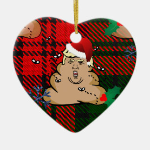 Weihnachtsmüll Trump Keramik Ornament