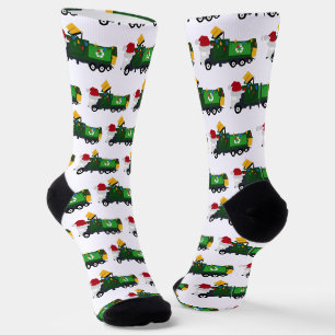 Weihnachtsmüllwagen zur Wiederverwertung Socken