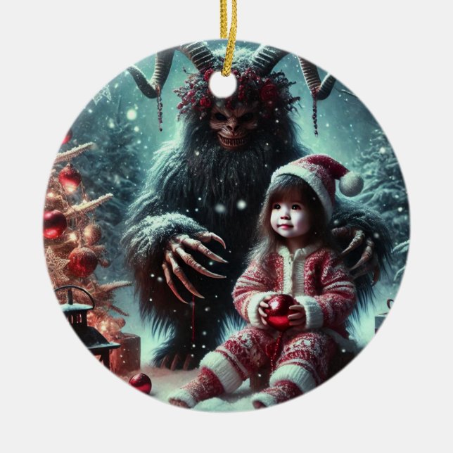 Weihnachtsmuschel Keramik Ornament (Vorne)
