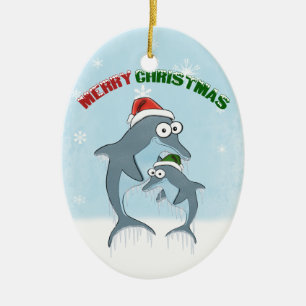 Weihnachtsmuschel Keramik Ornament