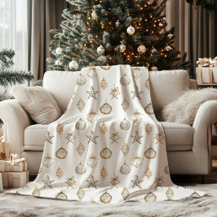 Weihnachtsmuschel Ornamente Urlaub  Fleecedecke