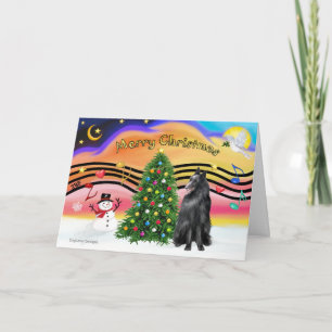 Weihnachtsmusik 2 - Belgischer Schäferhund Feiertagskarte