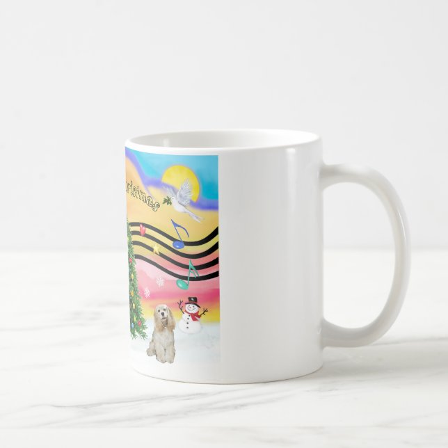 Weihnachtsmusik 2 - Cocker (Buff) Kaffeetasse (Rechts)