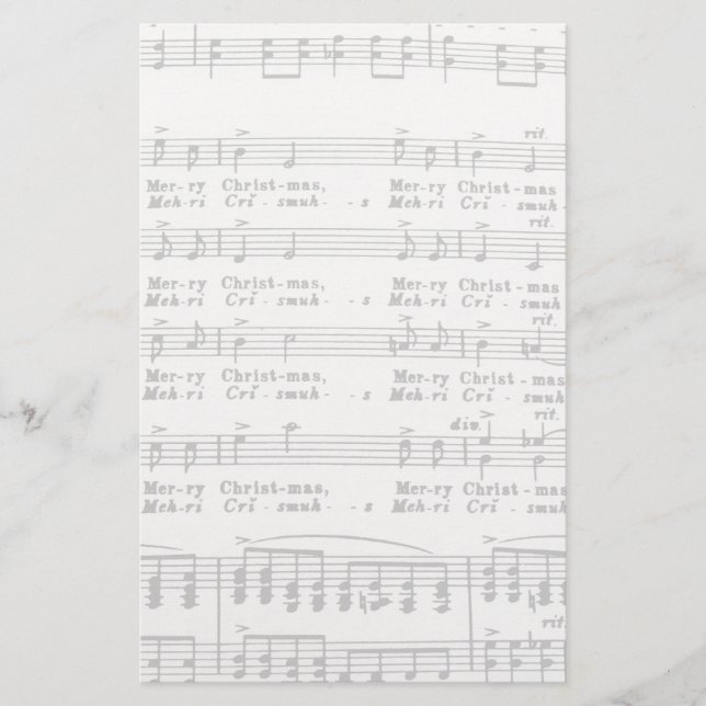Weihnachtsmusik Briefpapier (Vorderseite)