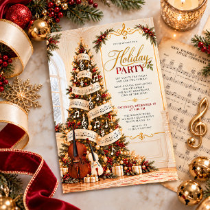 Weihnachtsmusik-Feierparty-Einladung  Einladung