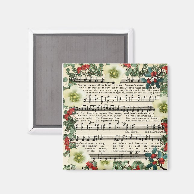 Weihnachtsmusik, Freude der Welt, Magnet (Vorderseite/Rückseite)