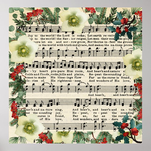 Weihnachtsmusik, Freude der Welt, Poster (Vorne)