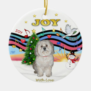 Weihnachtsmusik - Havanese (F) Keramik Ornament