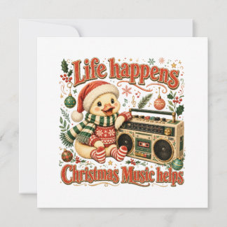 Weihnachtsmusik hilft wenn das Leben passiert Einladung