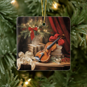 Weihnachtsmusik Keramikornament