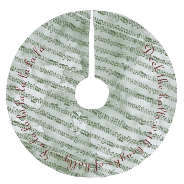 Weihnachtsmusik Polyester Weihnachtsbaumdecke (Vorderseite)