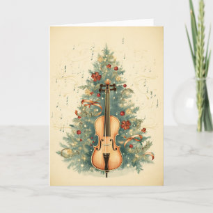 Weihnachtsmusik und Cello Feiertagskarte