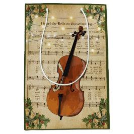 Weihnachtsmusik und Cello Mittlere Geschenktüte