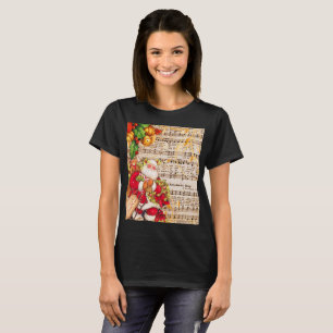 Weihnachtsmusik und Weihnachtsmann T-Shirt