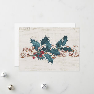 Weihnachtsmusik Vintage leere Festtagskarte Feiertagskarte