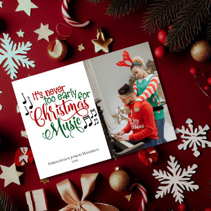 Weihnachtsmusik Zu Früh Benutzerdefiniert Feiertagskarte